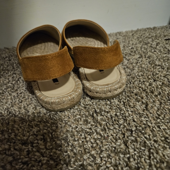 Tan Suede Espadrille Flats - Picture 3 of 4